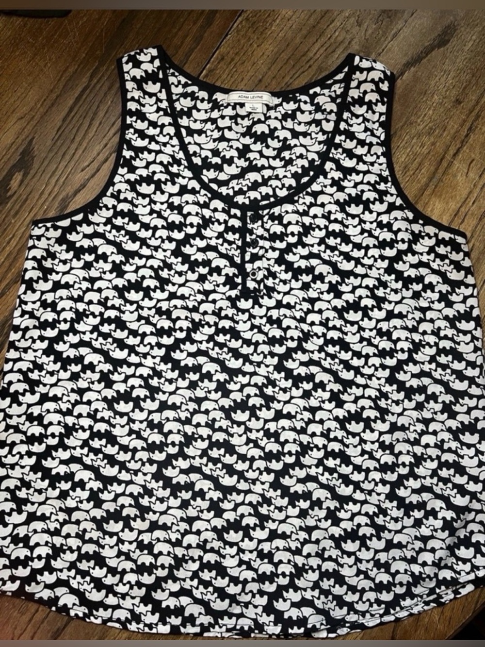 Adam Levine  Tank Top Blue Elephants Size Large
